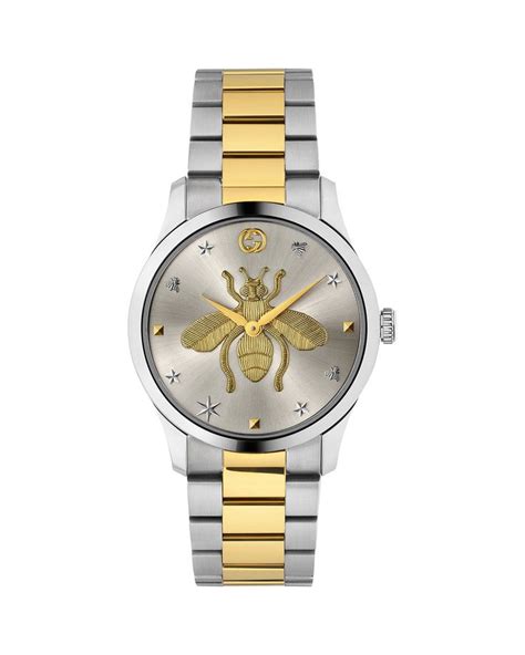 two tone watch gucci|Gucci bee watch ladies.